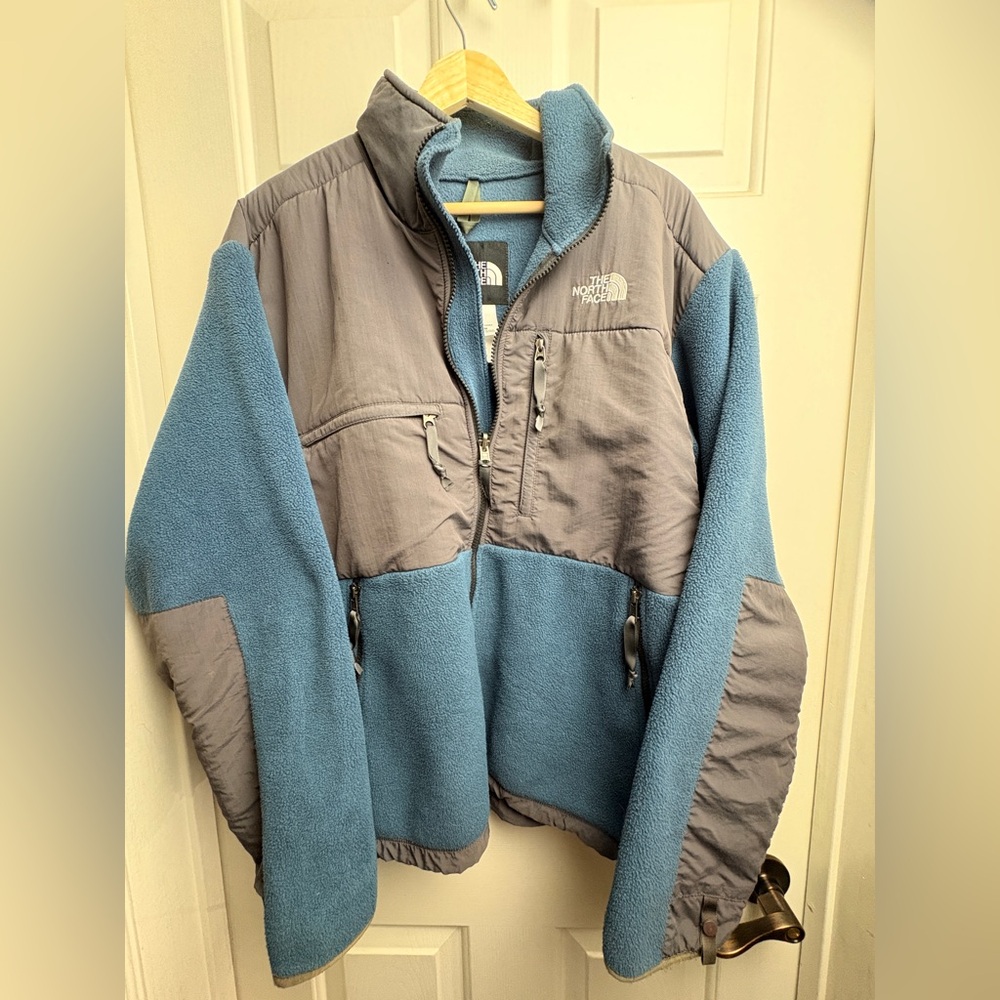 Blue North Face Denali jacket